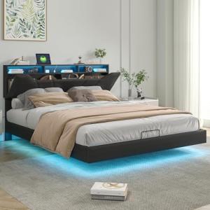 QMTXBYJ - Cama acolchada (160 x 200 cm, con espacio de alma…