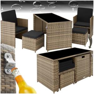 TecTake® Conjunto Jardín Exterior de Ratán y Acero, Muebles…