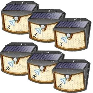 Giliwosy Luz Solar Exterior, 6 Paquete/3 Modos IP65 Imperme…