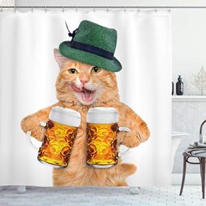 ABAKUHAUS Gato Cortina de Baño, Enfriar Gato del Sombrero d…