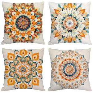 Fundas Cojines 70x70 cm Juego de 4 Beige Cojines Exterior I…