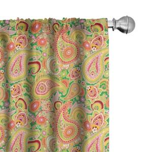 ABAKUHAUS Cachemir Juego de 2 Paños Cortinas, Colorido de l…