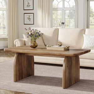 Tribesigns - Mesa de centro rectangular de madera de 47 pul…