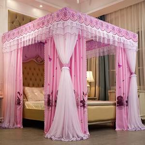 PYCJNFC Dosel para Cama de Princesa con 4 Esquinas y Volant…