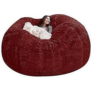 NIBHZ Bean Bag Chairs, Bean Bag Chair Gigante, Soft Faux Fu…