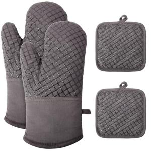 Manoplas Horno, Juego de 4 Manoplas para Horno,2 Guantes de…