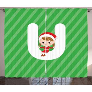 ABAKUHAUS Alfabeto de Navidad Cortinas, Letra U Disposición…