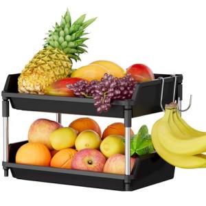 Lifewit Fruteros de Cocina, Frutero 2 Pisos Modernos con Do…