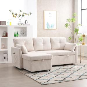 Sofá cama multifuncional con chaise longue reemplazable, as…