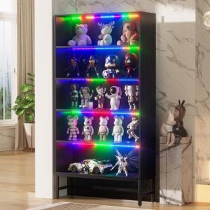 Vitrina Expositora para Colecciones con luz Vitrina Negra S…