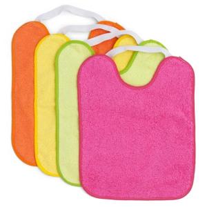 Ti TIN Pack 4 Baberos con Goma Elástica - Rizo de Algodón 9…