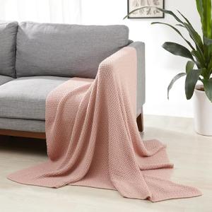 Amazon Basics Decorativa para habitación Tejida Manta arrul…