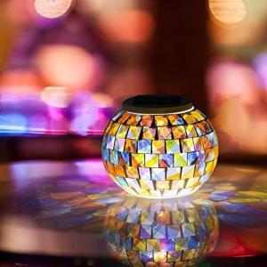 Gearmax® Multicolor Lámpara Solar con Mosaico Colorida Lámp…