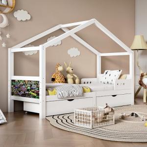 Moimhear Bonita Cama Infantil de 200 x 90 cm, Madera Maciza…