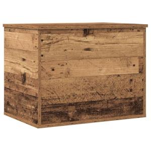 vidaXL Caja de Almacenamiento con Tapa Madera Envejecida 60…