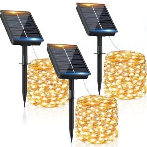 FIFlying Guirnalda Luces Exterior Solar - 3 x 12M 120 LED G…