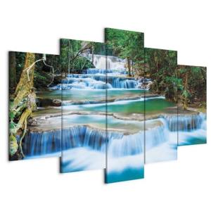 murando - Cuadro en Lienzo Cascada 200x100 cm 5 piezas - Im…