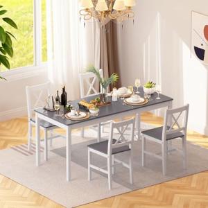 SogesHome Juego de Comedor y Muebles de Comedor con 4 silla…