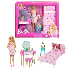 Barbie - Habitación y muñeca . Dormitorio con más de 15 acc…
