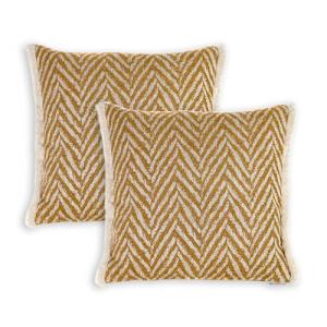 TAPIDECOR | 2 Fundas Cojín | Modelo Espiga Ocre | Decoració…