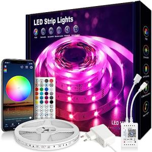 VKH Tiras LED 15 Metros, Luces LED Habitación RGB Bluetooth…
