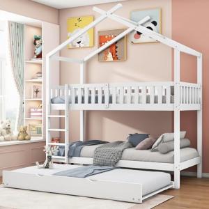 Moimhear Cuna infantil de 90 x 200 cm, cama juvenil, tres c…