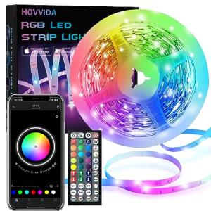 HOVVIDA Tira LED 5M, 30 LED/Metro, 24V RGB Luces LED, 150 L…