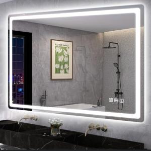 S'bagno Espejo Baño con Luz 100 x 70 cm, Epejo Baño LED con…