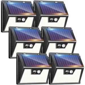 kolpop Luz Solar Exterior potente Blanco frío, [6 Paquete/3…