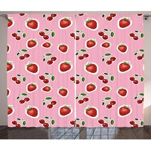 ABAKUHAUS Fruta Cortinas, Fresas y Cerezas, Sala de Estar D…