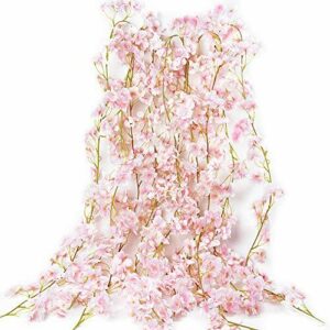 VINFUTUR 1.8m×5pcs Guirnalda de Flores Artificiales Cerezo,…