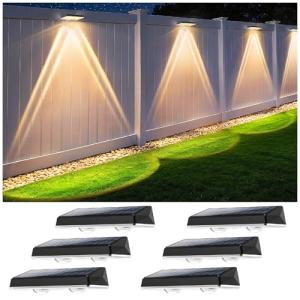 Delaiglow Aplique de exterior solar impermeable IP67, 6 pie…