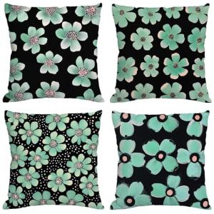 Fundas Cojines 70x70 cm Juego de 4 Mostaza Cojines Exterior…