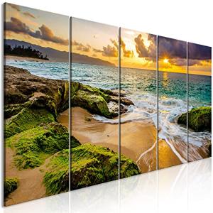 murando Cuadro en Lienzo Playa Mar 225x90 cm impresión de 5…