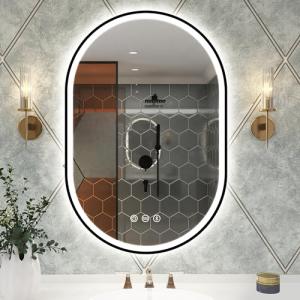 STARLEAD Espejo-Ovalado-Baño-con-Luz 60 x 90 cm, con Blueto…