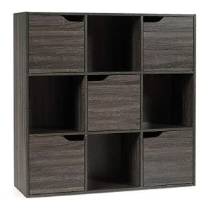 COSTWAY Librería con 9 Compartimentos Estantería Librería c…