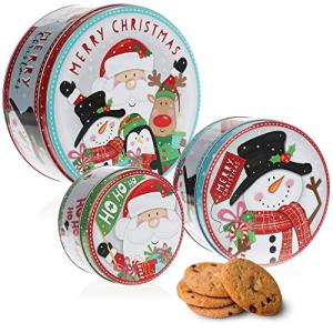 com-four® 3xTarros de galletas para navidad-Cajas de hojala…