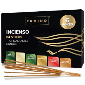 Fumino - Lote de 6 Cajas de inciensos Naturales sabores Tro…