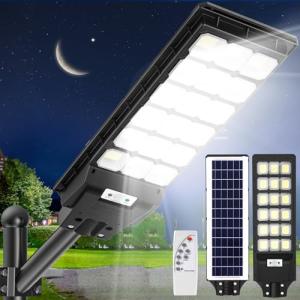 600W Farola Solar Exterior Con Sensor de Movimiento y Mando…