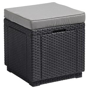 Allibert Hocker Cube Graphit INKL. Kissen
