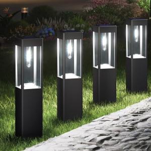 Joomer Luces Solares LED Exterior Jardin, 4 Packs Cuadradas…