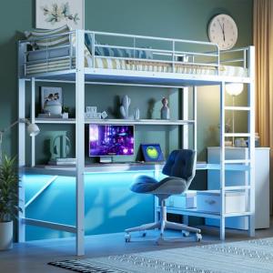 Wyibwy Cama alta para niños de 90 x 200 cm, cama individual…