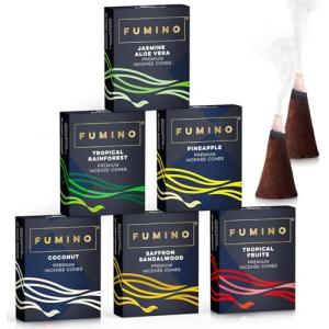 Fumino - Lote de 6 cajas de conos de incienso sabores tropi…