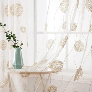 MIULEE Cortinas Salon Modernas con Bordado con Hortensias,…