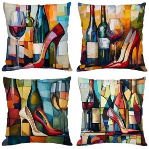 Abstracto Cojines Exterior Impermeable Lino Grande Fundas C…