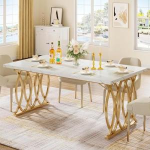 Tribesigns Mesa de Comedor Moderna para 6 Personas, 160 x 8…
