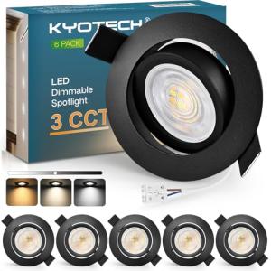 KYOTECH 3CCT Downlight LED Techo Empotrable Regulable 68-75…