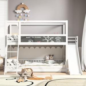 WOBOPCG Litera con Escalera y Tobogan (90 X 200 cm), Cama I…