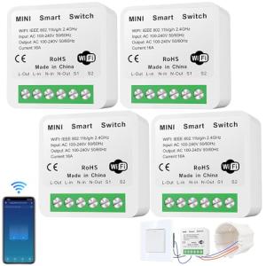 4 módulos de interruptor de luz inteligente, mini interrupt…