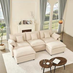 Litbird Sofá Modular en Forma de U, sofá de Esquina de 3 pl…